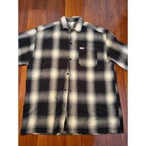 VTG Caltop Flannel Shirt Mens SZ 2XL Ombre Plaid Button Up Everyday Wear Retro